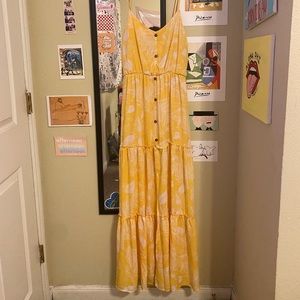 size medium altar’d state yellow maxi dress